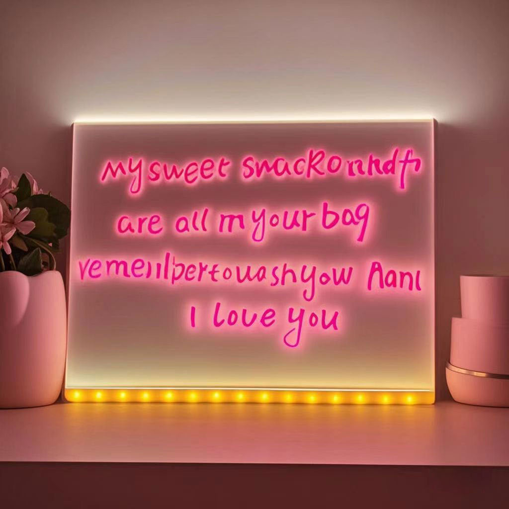 Erasable glowing message board
