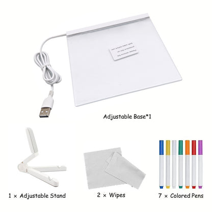 Erasable glowing message board