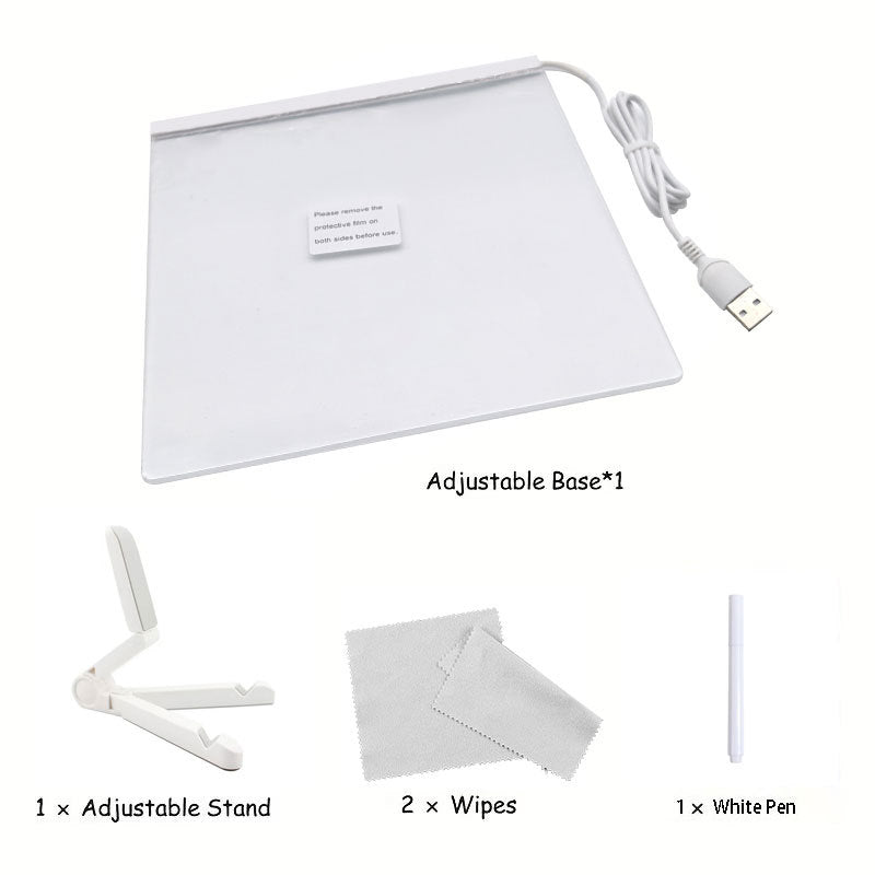 Erasable glowing message board