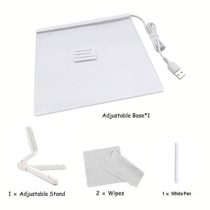 Erasable glowing message board