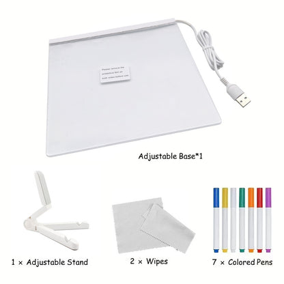 Erasable glowing message board