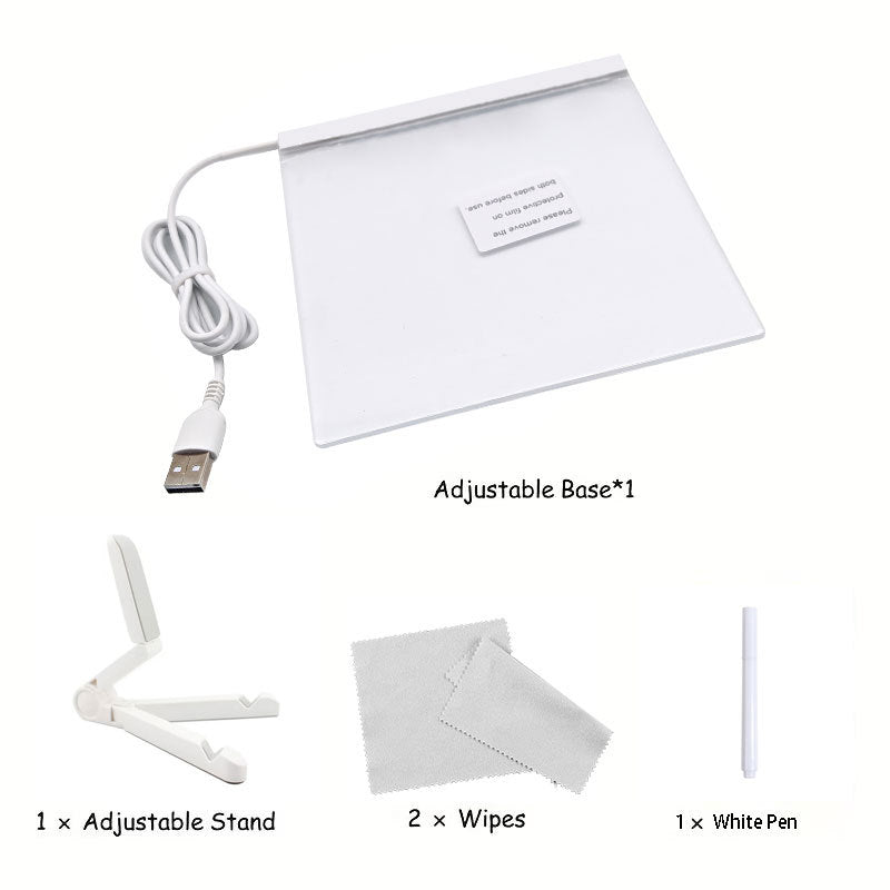 Erasable glowing message board
