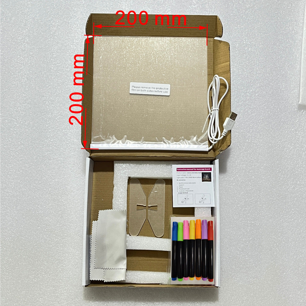 Erasable Handmade DIY Children's Luminous Drawing Board