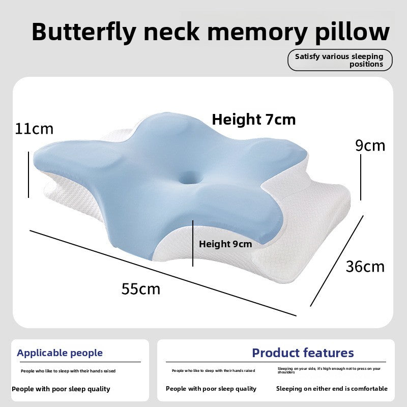 Ergonomic Butterfly Shape Memory Foam Pillow