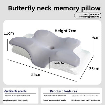 Ergonomic Butterfly Shape Memory Foam Pillow