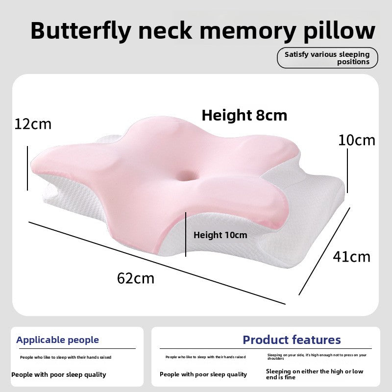 Ergonomic Butterfly Shape Memory Foam Pillow