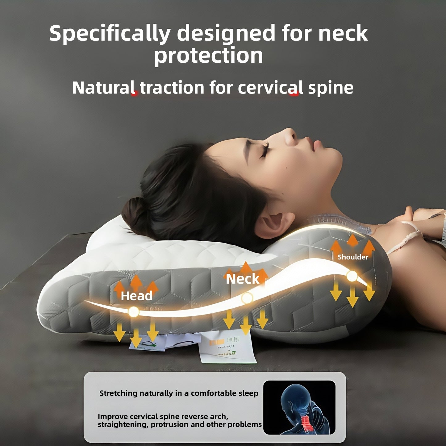Ergonomic Latex Cervical Support Pillow