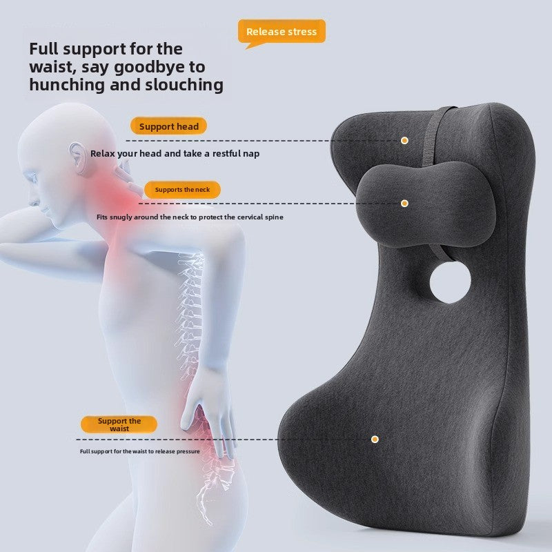 Ergonomic Lumbar Support Cushion with Memory Foam