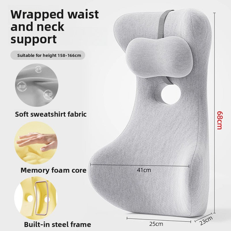 Ergonomic Lumbar Support Cushion with Memory Foam