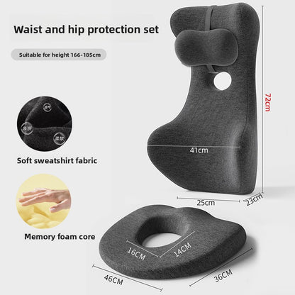 Ergonomic Lumbar Support Cushion with Memory Foam