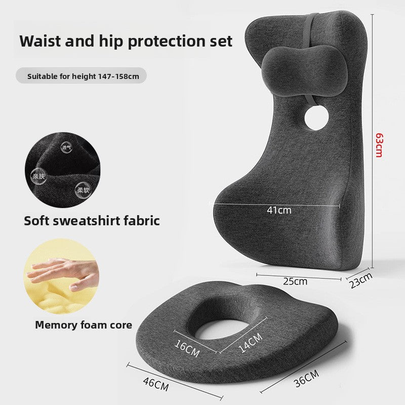 Ergonomic Lumbar Support Cushion with Memory Foam