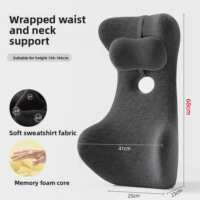 Ergonomic Lumbar Support Cushion with Memory Foam