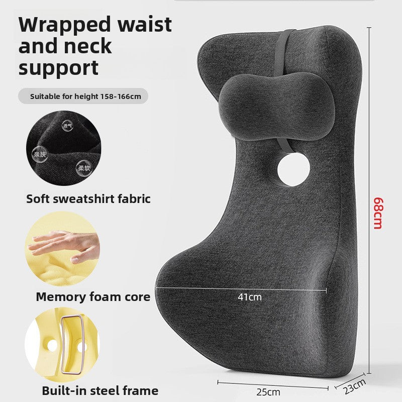 Ergonomic Lumbar Support Cushion with Memory Foam