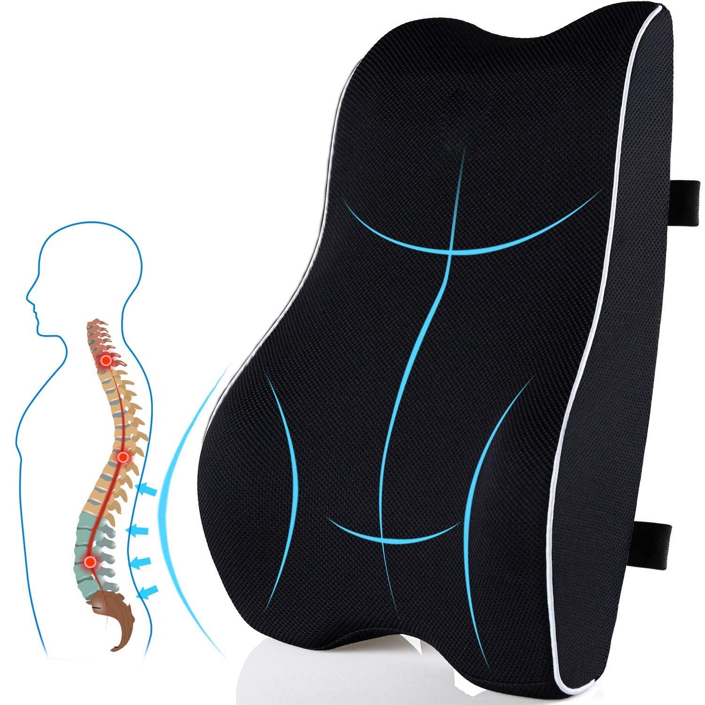 Ergonomic Memory Foam Car Cushion for Office and Travel