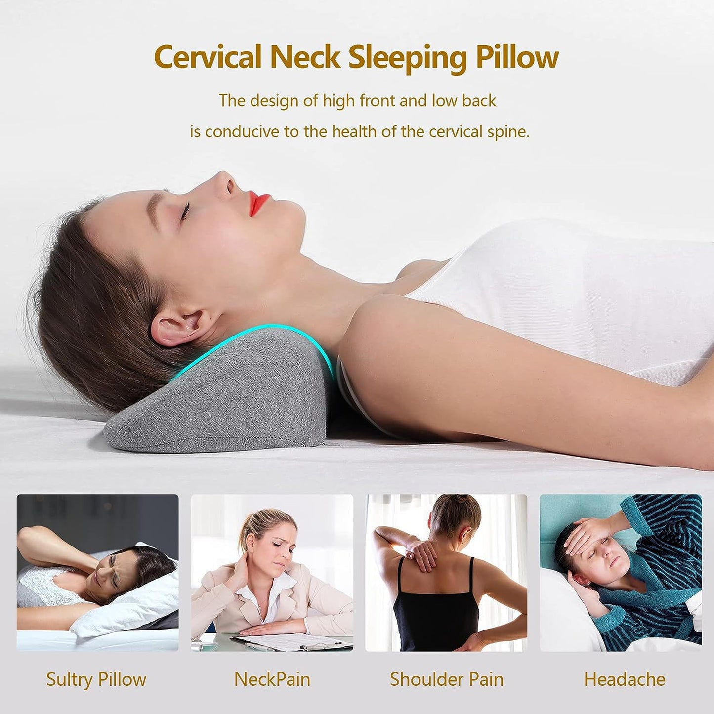 Ergonomic Memory Foam Cervical Pillow
