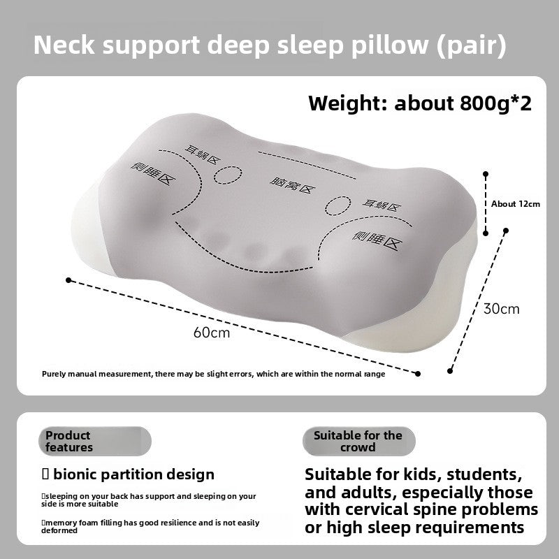Ergonomic Memory Foam Cervical Support Pillow