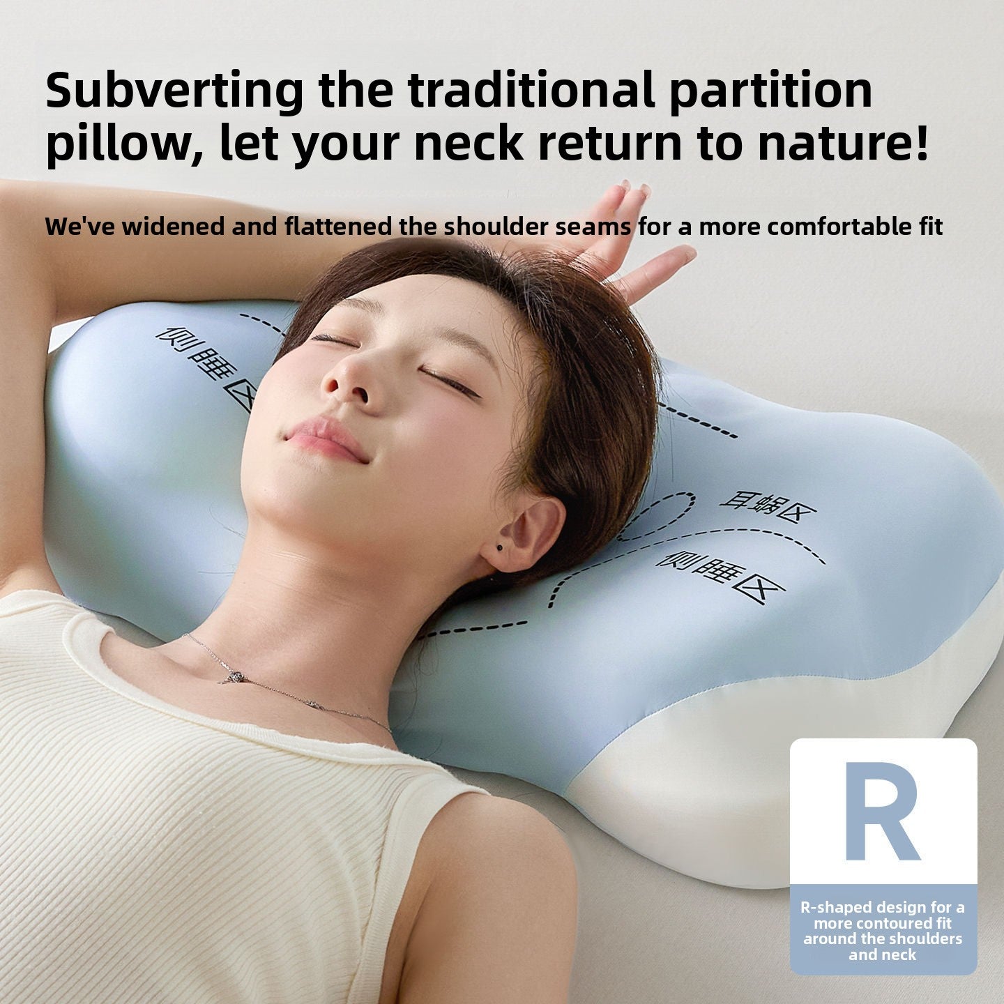 Ergonomic Memory Foam Cervical Support Pillow