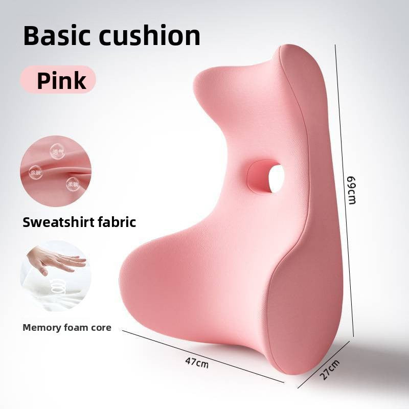Ergonomic Memory Foam Lumbar and Neck Support Cushion