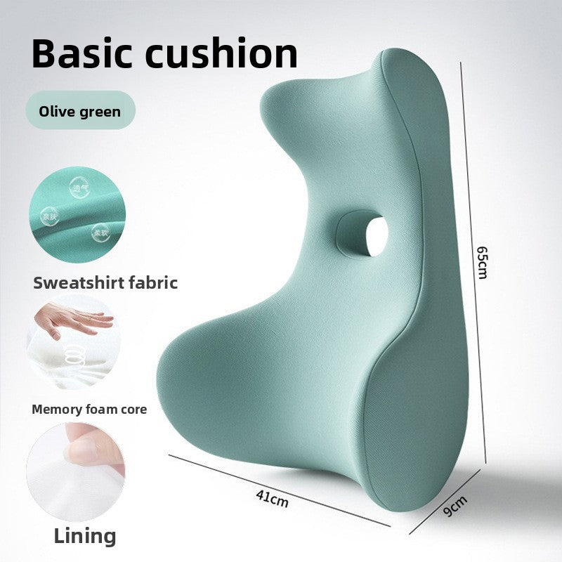 Ergonomic Memory Foam Lumbar and Neck Support Cushion
