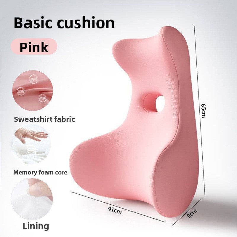 Ergonomic Memory Foam Lumbar and Neck Support Cushion