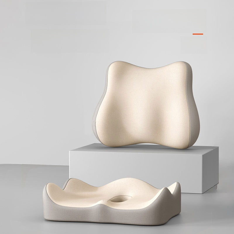 Ergonomic Memory Foam Lumbar and Seat Cushion