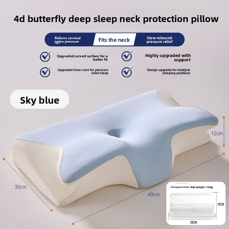 Ergonomic Memory Foam Neck Support Pillow