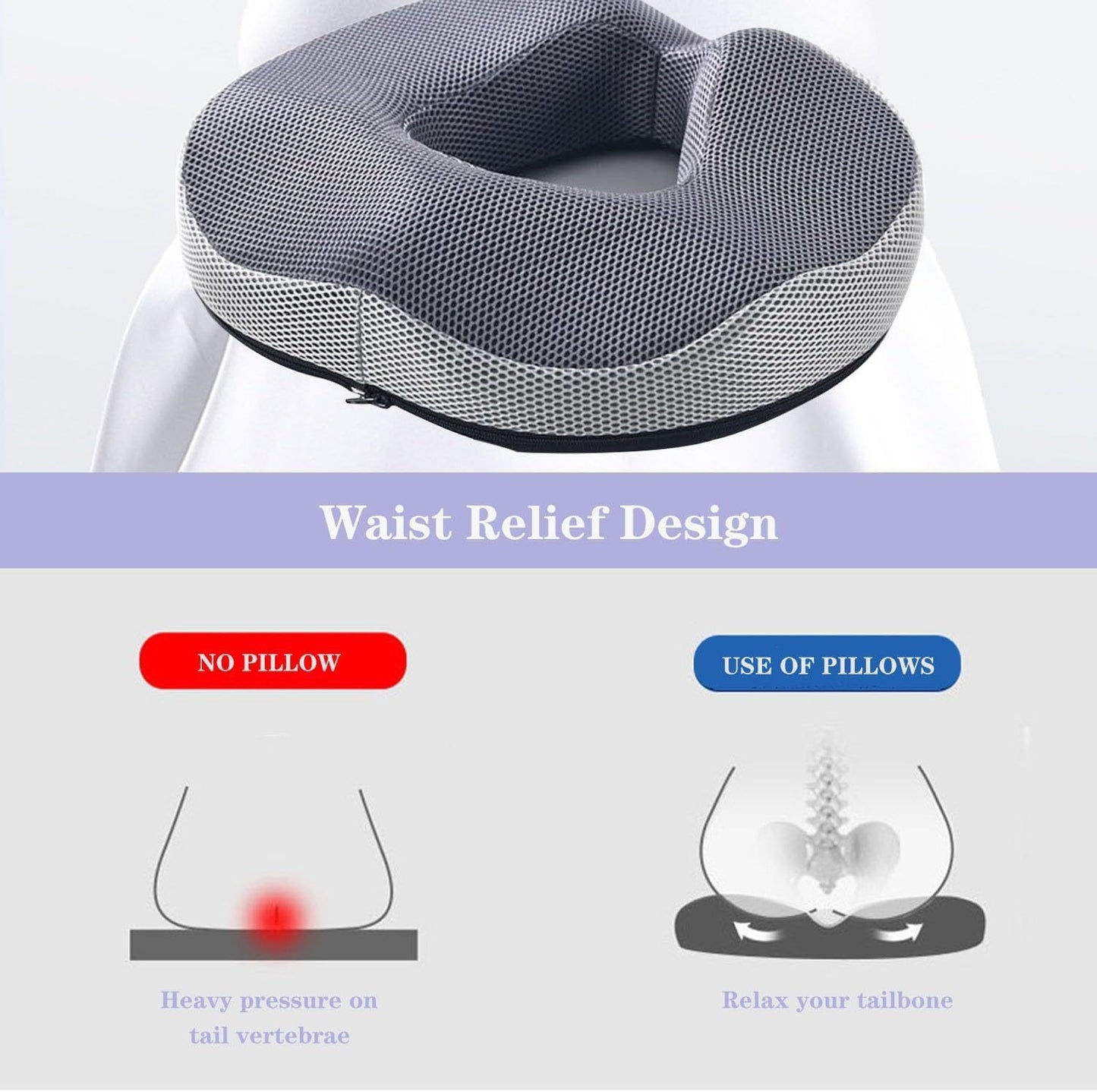 Ergonomic Memory Foam Seat Cushion