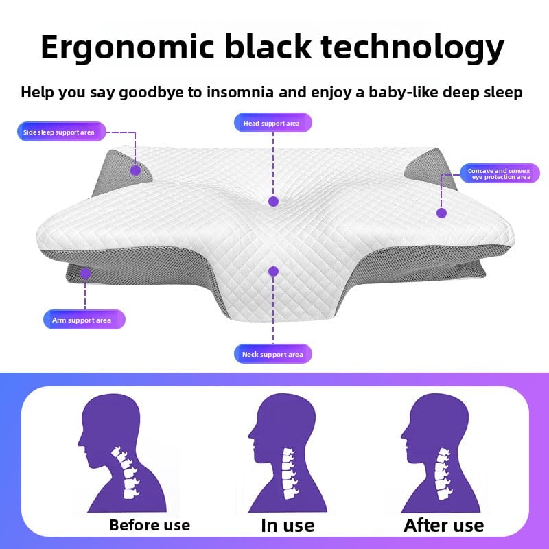 Ergonomic memory pillow