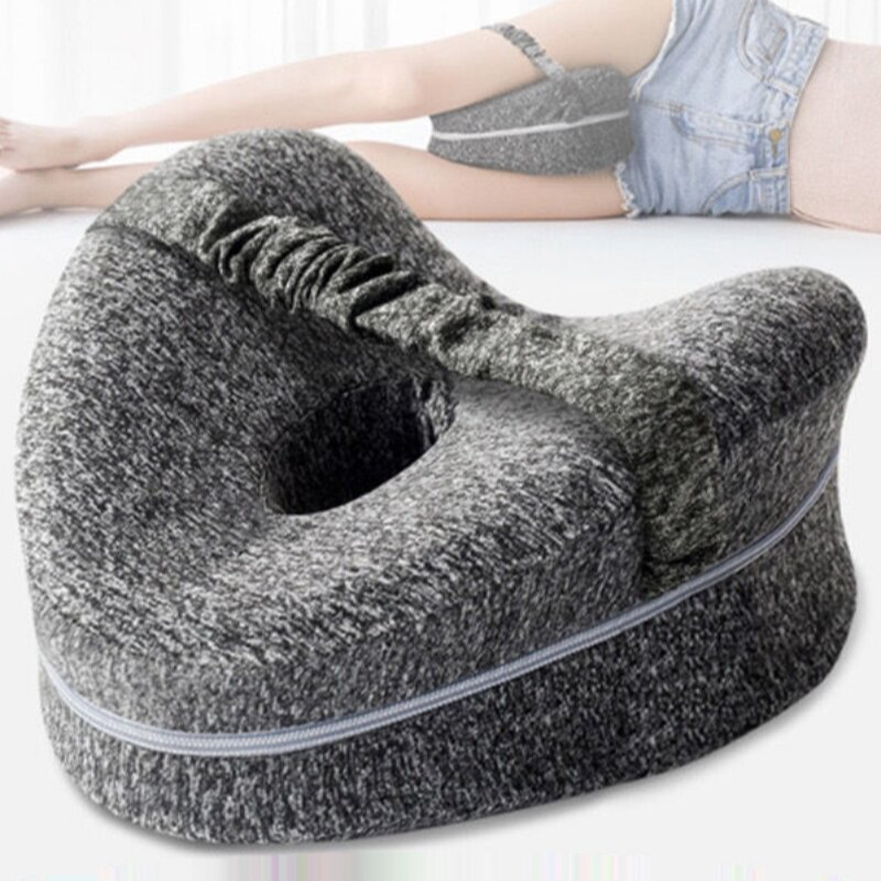 Ergonomic Side Sleeping Leg Support Pillow with Memory Foam