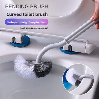 Ergonomic Toilet Cleaning Brush with Soft Bristles