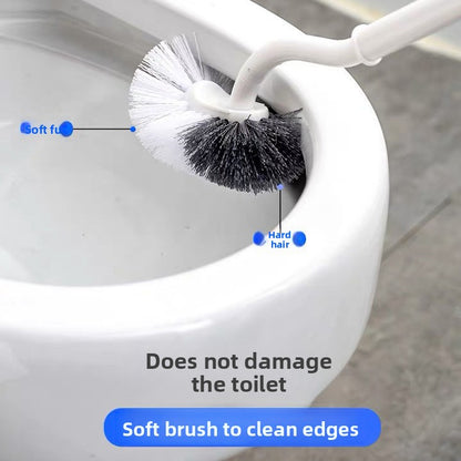 Ergonomic Toilet Cleaning Brush with Soft Bristles