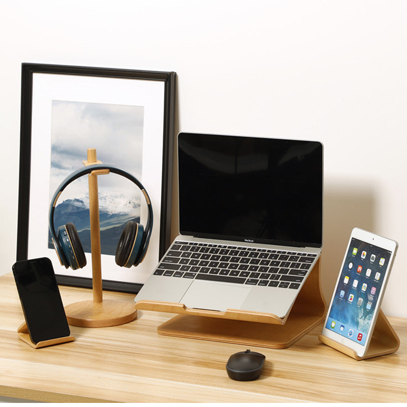Ergonomic Wooden Desktop Riser Stand