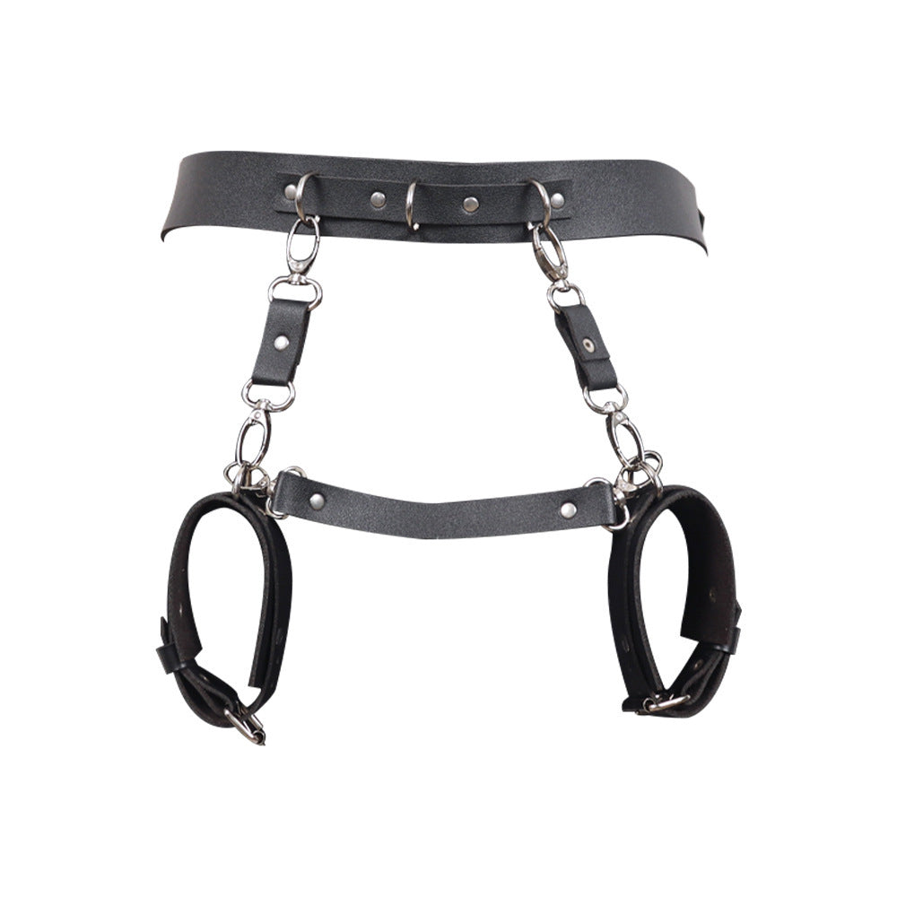 Erotic leather binding straps