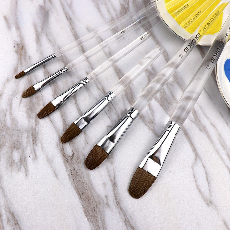 ESAKE Acrylic Wolf Hair Art Brushes Set for Watercolor Oil Painting