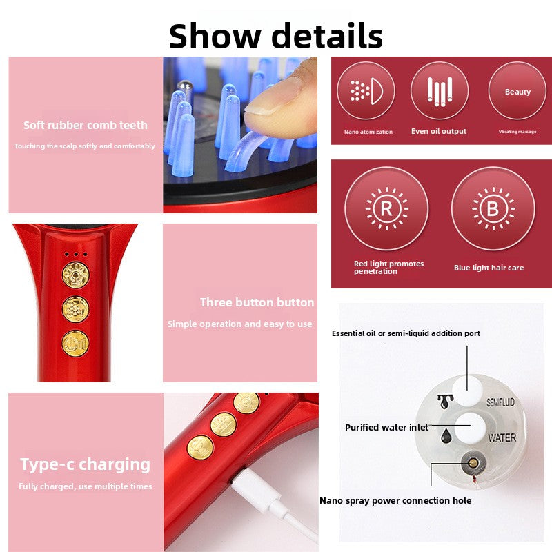 Essential Oil Electric Massage Comb