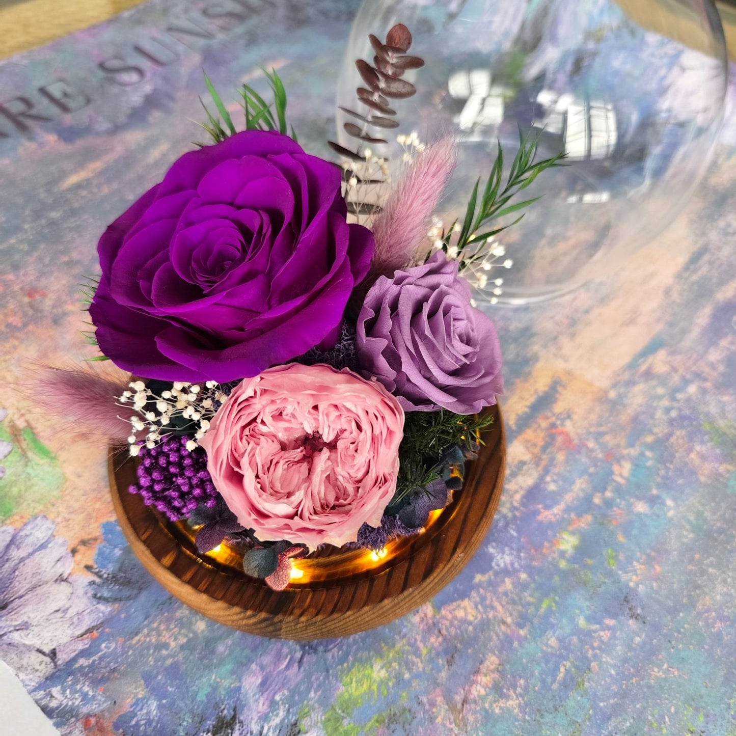 Eternal Flower Glass Dome Rose Gift