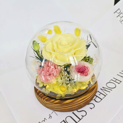 Eternal Flower Glass Dome Rose Gift