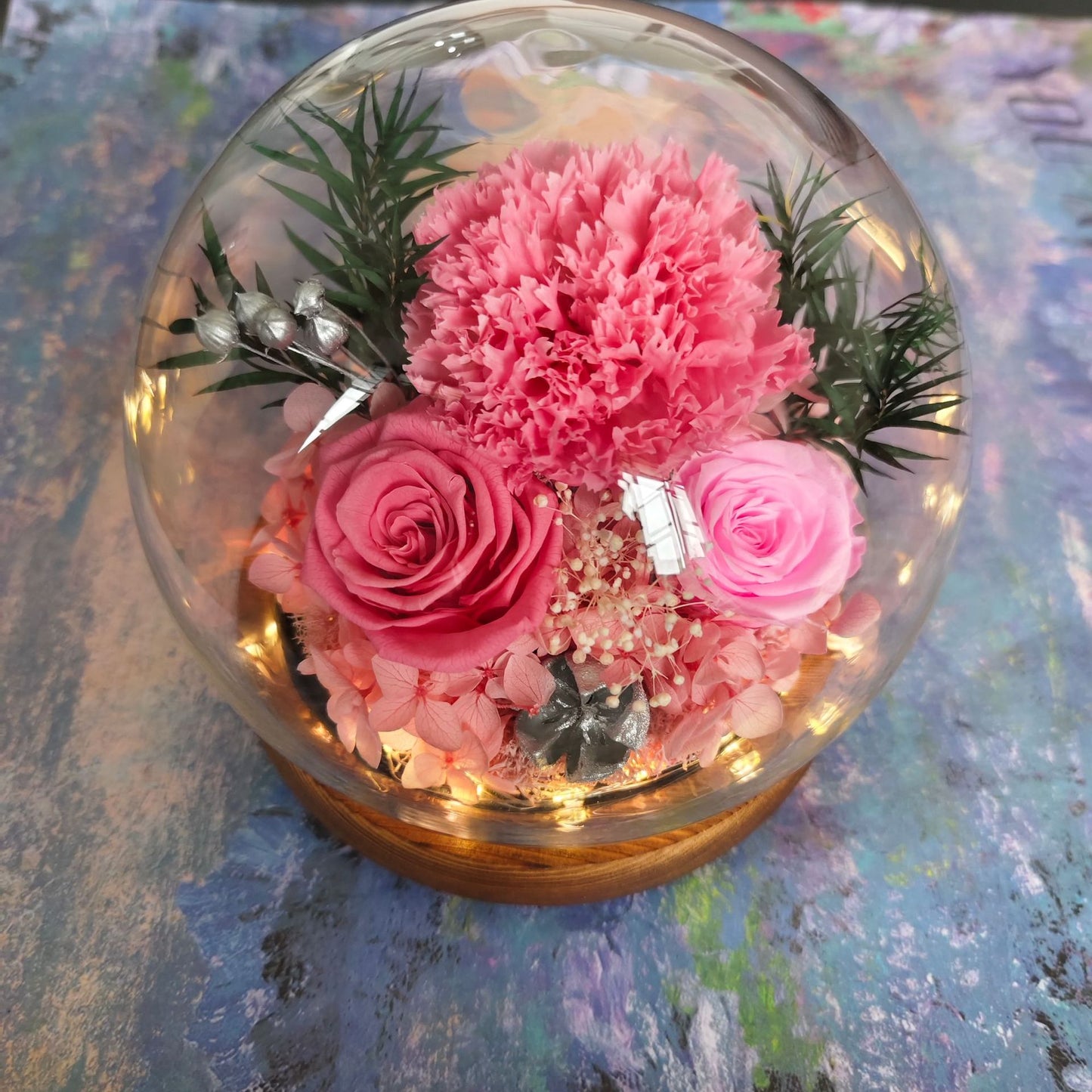 Eternal Flower Glass Dome Rose Gift