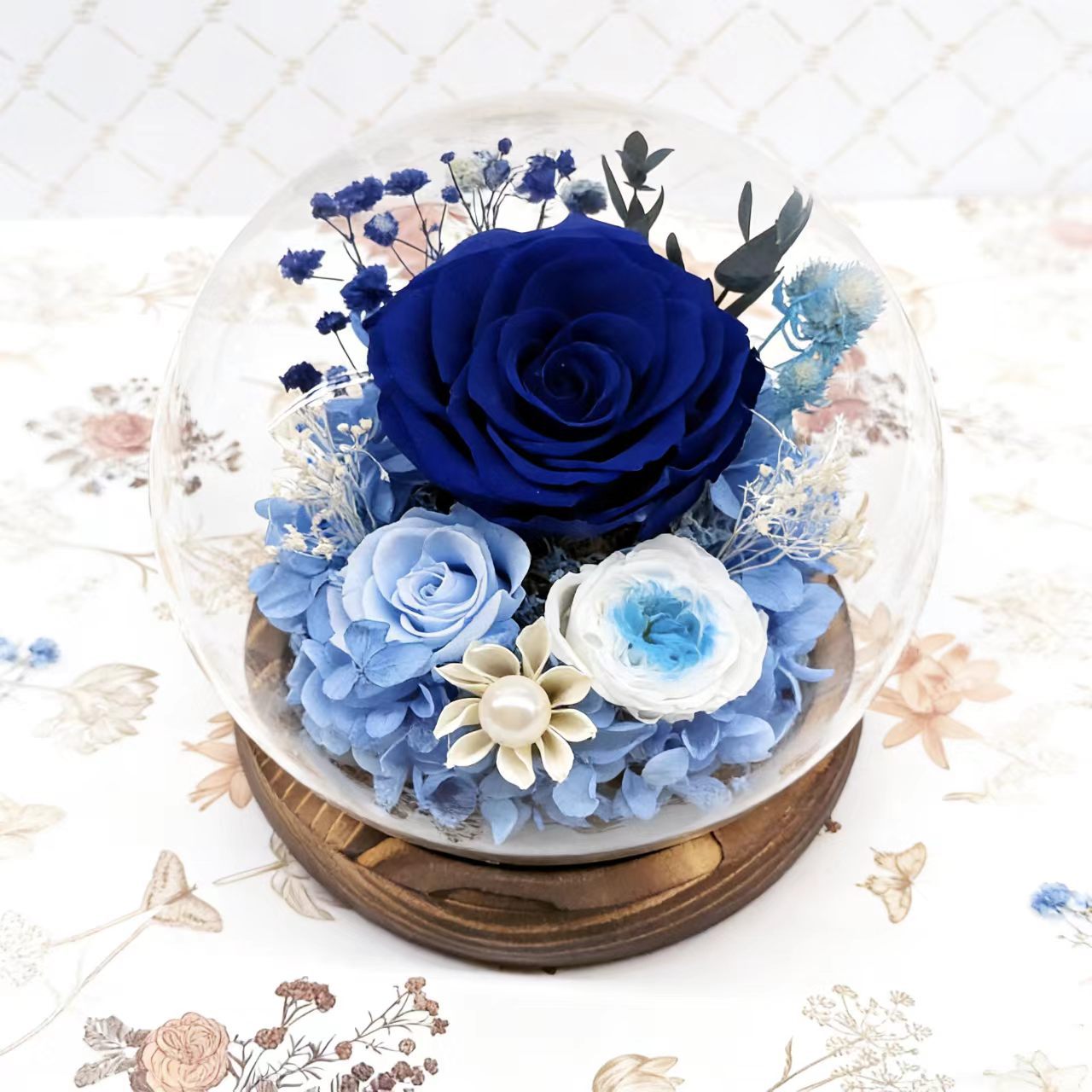 Eternal Flower Glass Dome Rose Gift