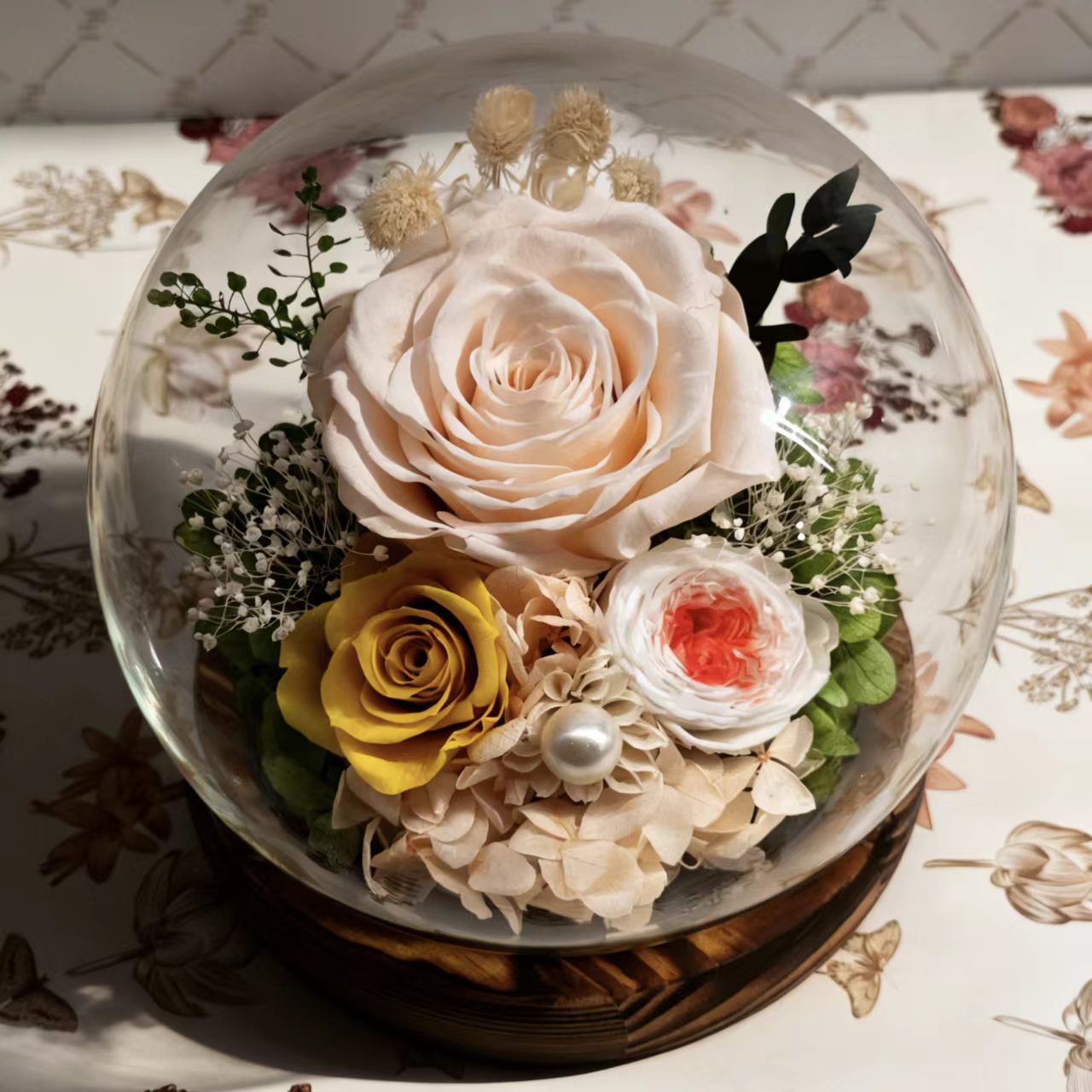 Eternal Flower Glass Dome Rose Gift