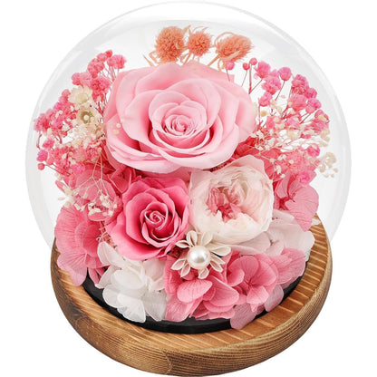 Eternal Flower Glass Dome Rose Gift