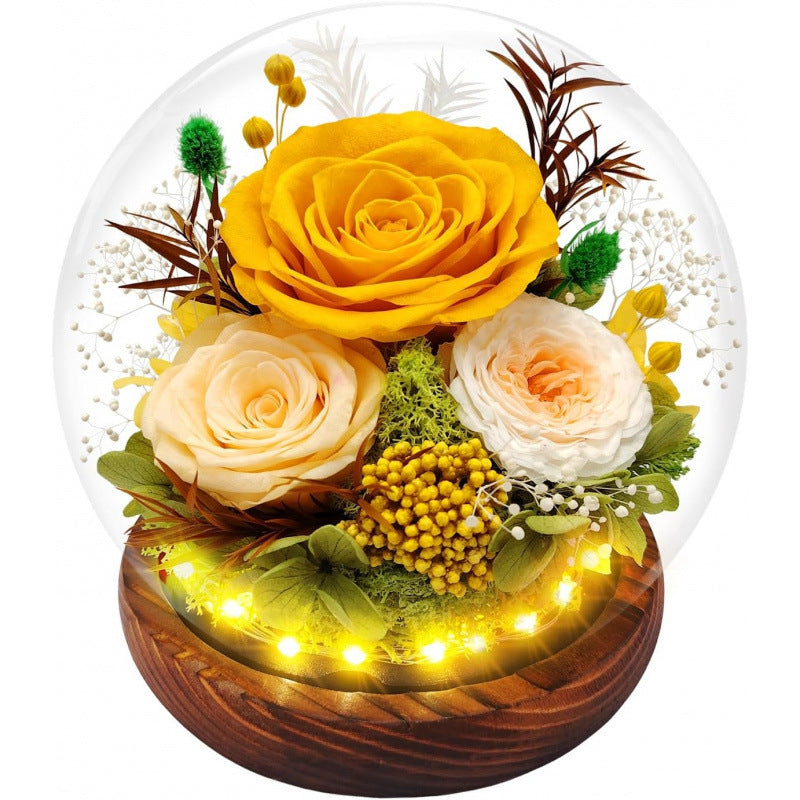 Eternal Flower Glass Dome Rose Gift