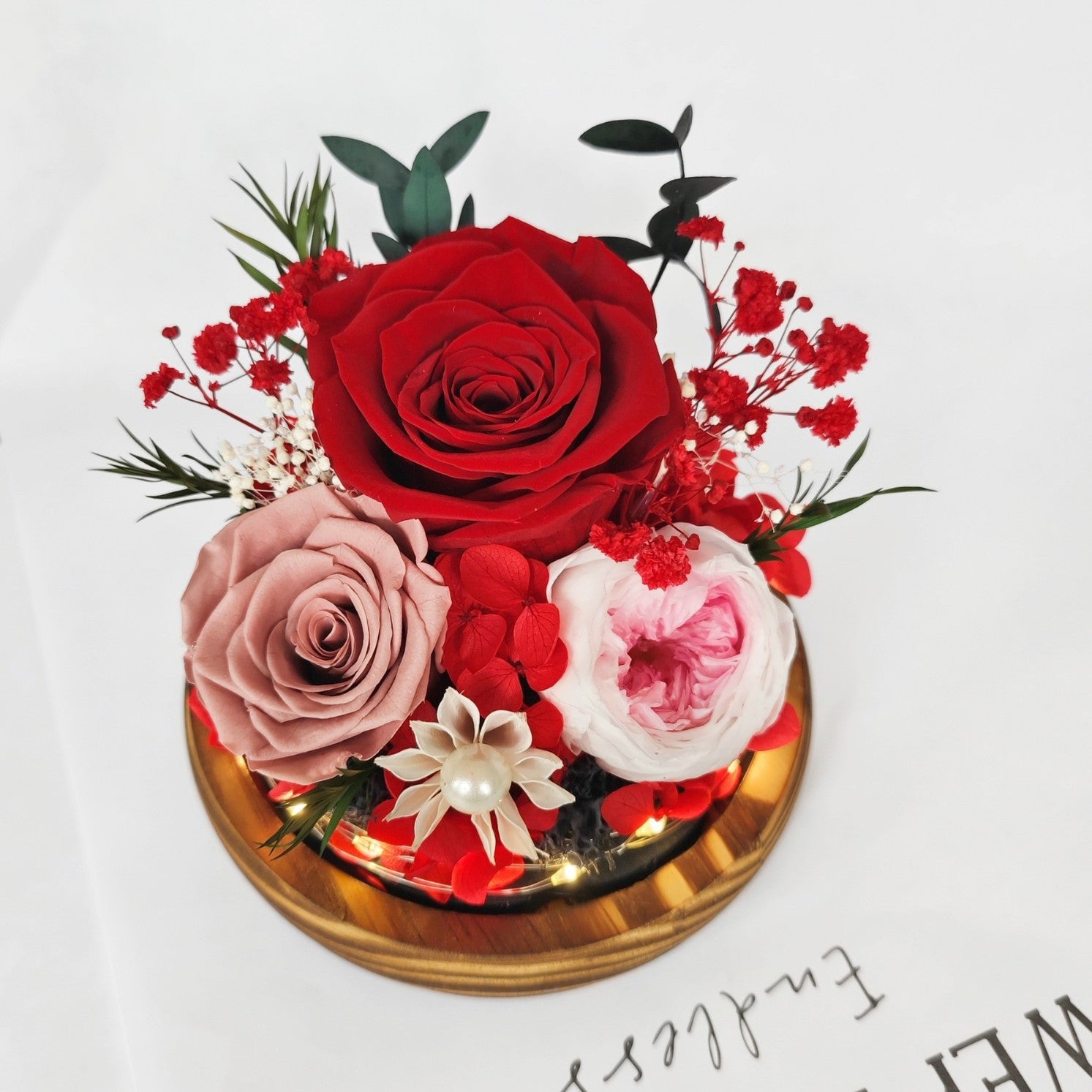 Eternal Flower Glass Dome Rose Gift