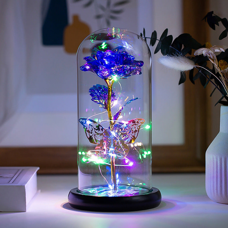 Eternal Rose LED Night Light with Glass/Plastic Dome
