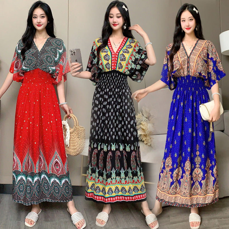Ethnic Cotton Silk Dress for Women