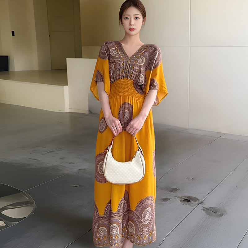 Ethnic Cotton Silk Dress for Women