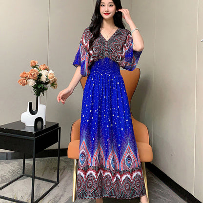 Ethnic Cotton Silk Dress for Women