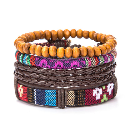 Ethnic Geometric Woven Bracelets