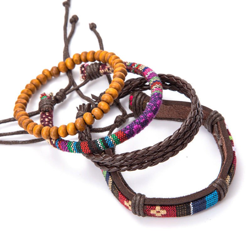 Ethnic Geometric Woven Bracelets