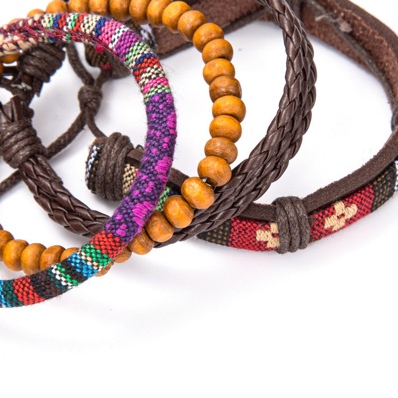Ethnic Geometric Woven Bracelets